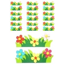 아이세상 꽃잔디세트 펠트장식 10p, 4A