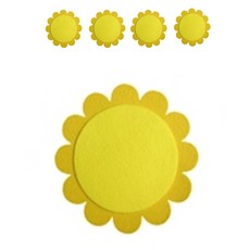 아이세상 꽃글자판 펠트장식 환경구성 5p, 48B노랑