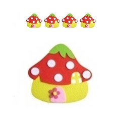 孩子世界蘑菇屋毛氈裝飾環境構成 5入, 19