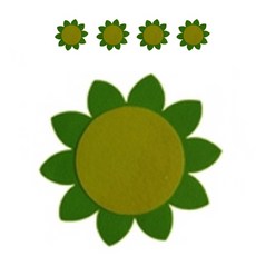 아이세상 꽃글자판 펠트장식 환경구성 5p, 48F연두