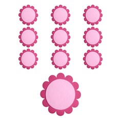 孩子世界花字板毛氈裝飾 10入, 48B粉色