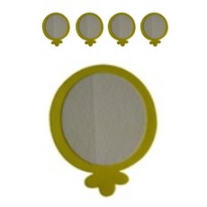 字母板毛氈組 5入, 49黃色