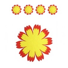 아이세상 꽃글자판 펠트장식 환경구성 5p, 48A빨강