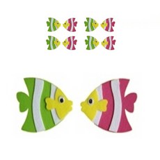 孩子世界魚類組合毛氈裝飾環境構成 5入, 2/1/31