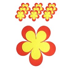 孩子世界花字板環境布置毛氈裝飾 10入, 48C紅