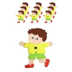 孩子世界環境構成毛氈裝飾 10入, 17B小孩