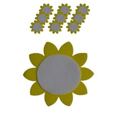 孩子世界花字板環境布置毛氈裝飾 10入, 48F黃色