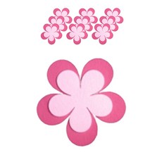 孩子世界花字板環境布置毛氈裝飾 10入, 48C粉色