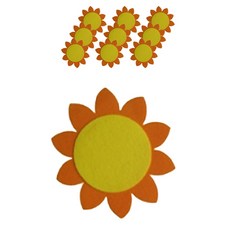 孩子世界花字板環境布置毛氈裝飾 10入, 48F 橙色