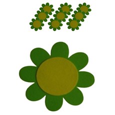 兒童世界 花朵字板 環境佈置 毛氈裝飾 10入, 48D嫩綠