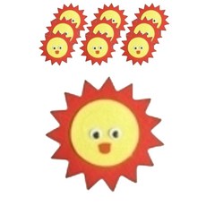 孩子世界環境構成毛氈裝飾 10入, 25B太陽