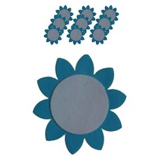 兒童世界 花朵字板 環境佈置 毛氈裝飾 10入, 48F天藍