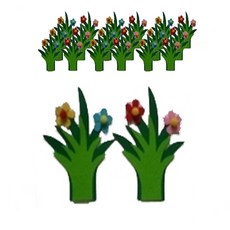 兒童世界環境構成毛氈裝飾 2入*10個, 4B花草