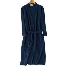女款飯店式浴袍 均碼, 海軍藍, 1件