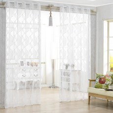 포그난 펀칭형 레이스 커튼