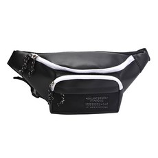 FROMHEAVEN Jeka 男女通用網眼口袋腰包, 黑色