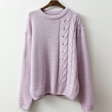 봉봉스토리 임산부 사이드꽈배기 니트