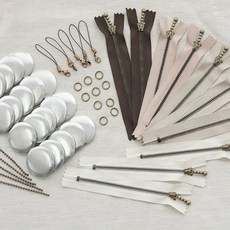 HAPPY BEARS 馬卡龍零錢包製作 38 毫米套組, 10套, 混色