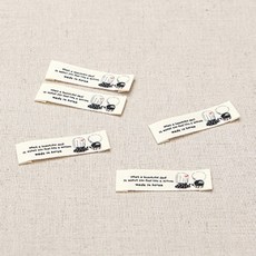 코하스아이디 소녀 & 소년 면라벨 5p, 아이보리, 4개