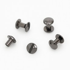 HAPPY BEARS 雙面螺絲型鉚釘 10mm 2入組, 金屬灰, 2包