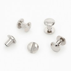 HAPPY BEARS 雙面螺絲型鉚釘 10mm 2入組, 銀色, 2包