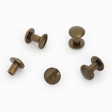 HAPPY BEARS 雙面螺絲型鉚釘 10mm 2入組, 古董金, 1組