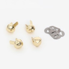 HAPPY BEARS 摩登時尚包底釘組 12mm 4入, 金色, 3套