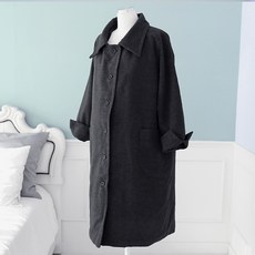 이얀 카라 A라인 임산부 누빔코트