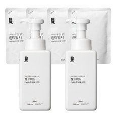 생활공작소 핸드워시 선물세트 용기 500ml x 2p + 리필 200ml x 4p 파우더향, 1개, 본품 500ml x 2p + 리필 400ml x 2p