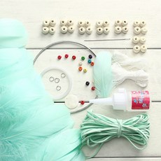 GAPANG 捕夢網DIY材料套組dream02508, 1套, 薄荷