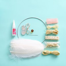 GAPANG 捕夢網DIY材料套組+LED燈泡dream03303, 1套, 混色