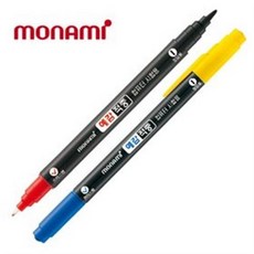 모나미 예감적중 트윈 컴퓨터용 사인펜, 청, 12개