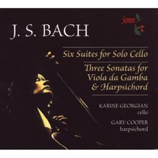JOHANN SEBASTIAN BACH - SIX SUITES FOR SOLO CELLO 3 SONATAS FOR VIOLA DA GAMBA & HARPSICHORD/ KARINE GEORGIAN GARY COOPER EU수입반, 3CD