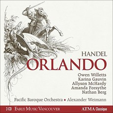 GEORGE FRIDERIC HANDEL - ORLANDO/ ALEXANDER WEIMANN 헨델: <오를란도> 전곡 캐나다수입반, 3CD