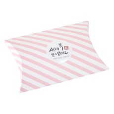 黃氏便當 半月盒 條紋 粉紅色 10入 + 新年快樂 圓形書法貼紙 10入, 混合顏色, 1套