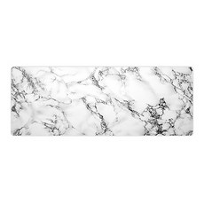 DM 알럽컴 大理石造型長桌墊 80 x 30 cm, 白色 + 黑色, 1個