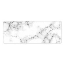 DM I Love Com 大理石造型長桌墊 90 x 40 cm, 白色 + 灰色, 1個