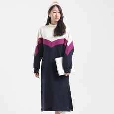 엄짱 마르디 기모 하프넥 수유원피스