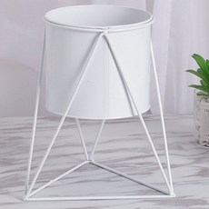 J-AUL 北歐風諾迪克鐵製花盆, 白色三角形