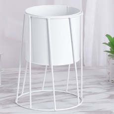 제이아울 북유럽풍 노르딕 철제 화분, 흰색원형