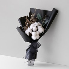 BLOOMING&ME 雪松和脫脂棉花束, 白色的