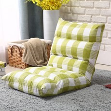 DS 6라인 싱글소파 좌식의자, 그린체크