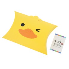 黃氏飯盒半月盒小雞20p+新年快樂貼紙方形書法20p, 混色, 1套