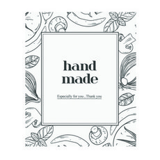 Donna&deco 天然手工天然食品方形5公分貼紙, 60入, 混合顏色