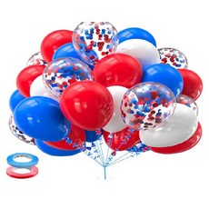 만들하비 컨페티 풍선 세트, 레드블루, 1세트