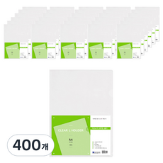 Heemang 經濟型L型文件夾 高透明度 eh2007 A4, 白色, 400個