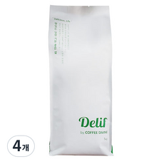 딜리프 브릴라레 블렌드 원두 분쇄 커피, 프렌치프레스, 1kg, 4개