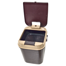 茶渣儲水桶 含上蓋 7L, 24.5 x 20.8 x 25.3cm, 咖啡色, 1個