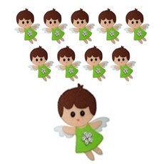 孩子世界淺綠色精靈毛氈裝飾 10入, 18