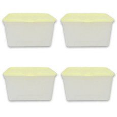 데코즈인 다너어 리빙박스 72L, 옐로우, 4개입